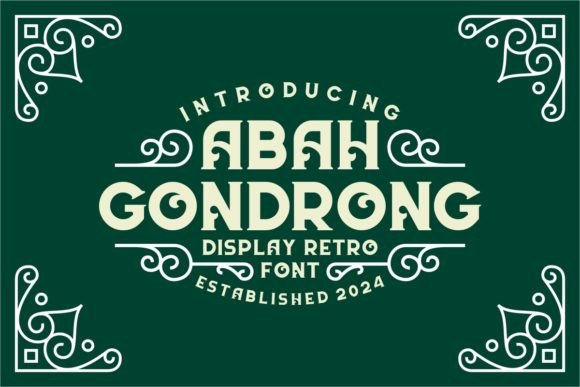 Abah Gondrong: A Vintage Font for Modern Branding