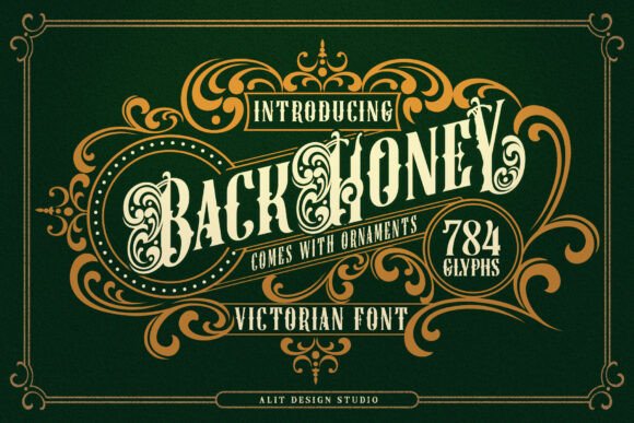 Back Honey Victorian Font for Handmade Creations
