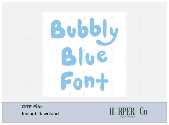 Bubbly Blue: A Playful Display Font for Web Projects