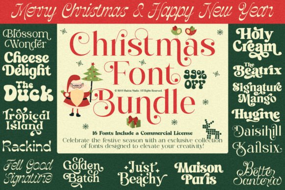 Christmas Bundle Festive Holiday Font Review