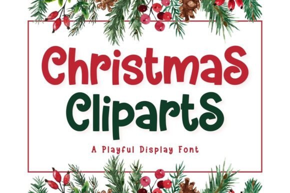 Christmas Cliparts Font for Festive Web Design