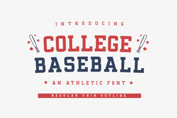 College Baseball Font for Editorial Design