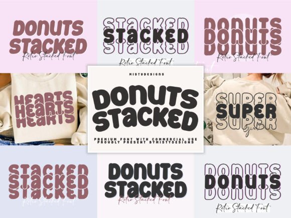 Donuts Stacked Bundle: A Playful Display Font for Web Projects