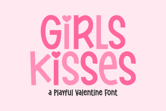 Girls Kisses Font for Web Design