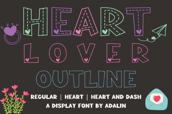 Heart Lover Outline: A Playful Font for Digital Branding