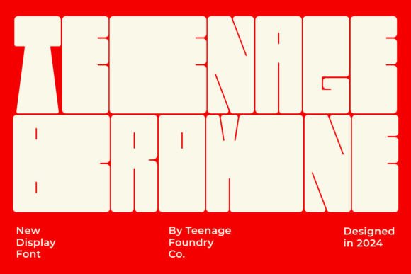 Teenage Browne: A Bold Display Font for Editorial Design