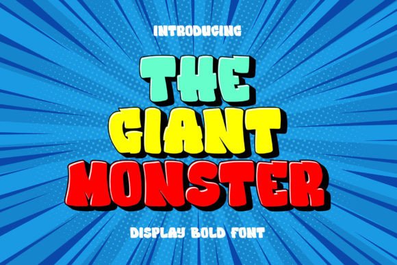 The Giant Monster: A Bold 3D Display Font for Creative Projects