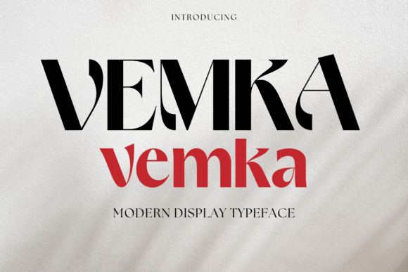 Vemka: A Modern Display Font for Small Business Branding