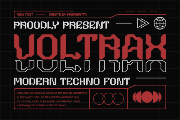 Voltrax: A Modern Techno Font for Digital Creativity